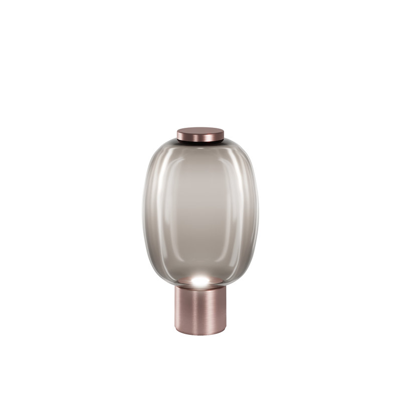Riflesso Table Lamp 2 Crystal Transparent Matt Gold 3 L2405 Ul, 18" H x 11" W x 11" D, Smoky Transparent