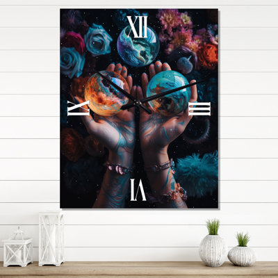 The Universe In The Palm Of Your Hands - Space Wall Clock Oversized