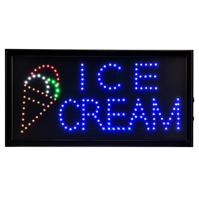 Rectangular Ice Cream Sign