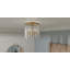 Dalesia 4-Light Aged Brass Semi-Flush Mount Light