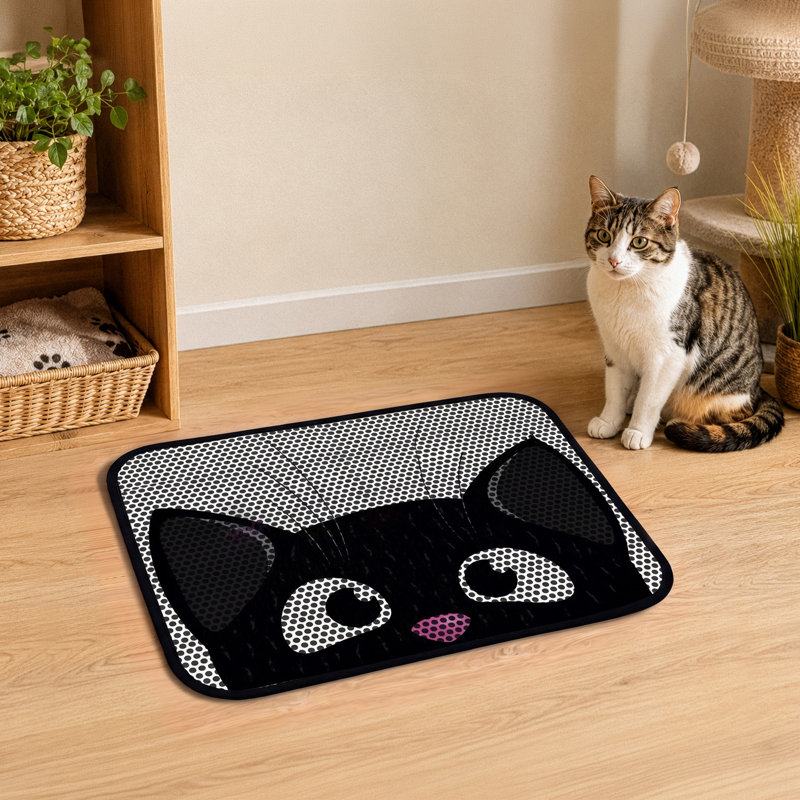 Premium Cat Litter Mat, 18 x 24 inches | 50% PVC / 50% Polyester, Machine Washable & Vacuum Friendly | Durable, Easy-Clean Design for Pet Owners | Protect Your Floors from Litter Messes