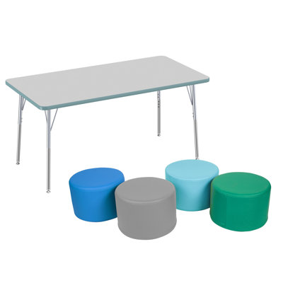 Contour Super Collection Adjustable Height Rectangular Activity Table & Chair Set