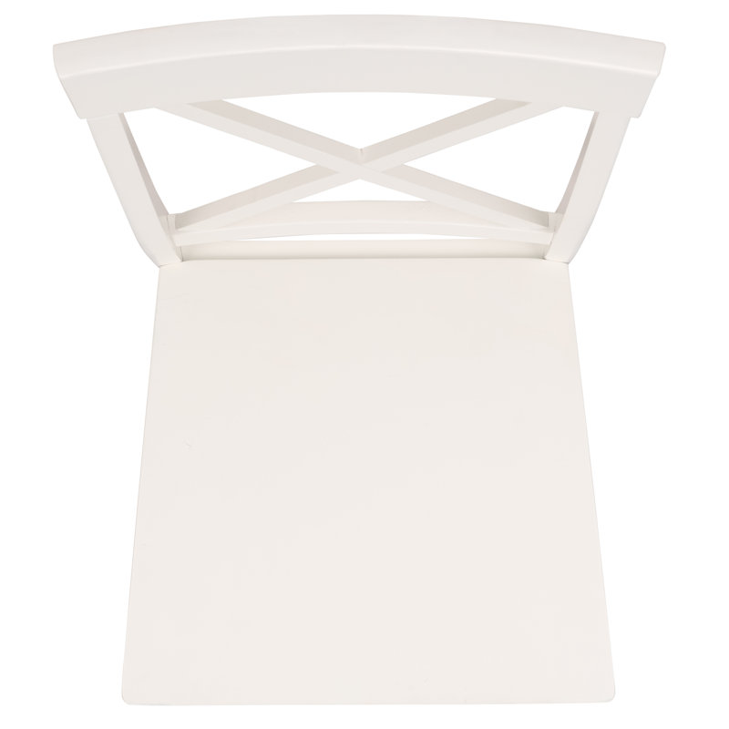 Chaise d'appoint à dossier en X Cierra, Blanc