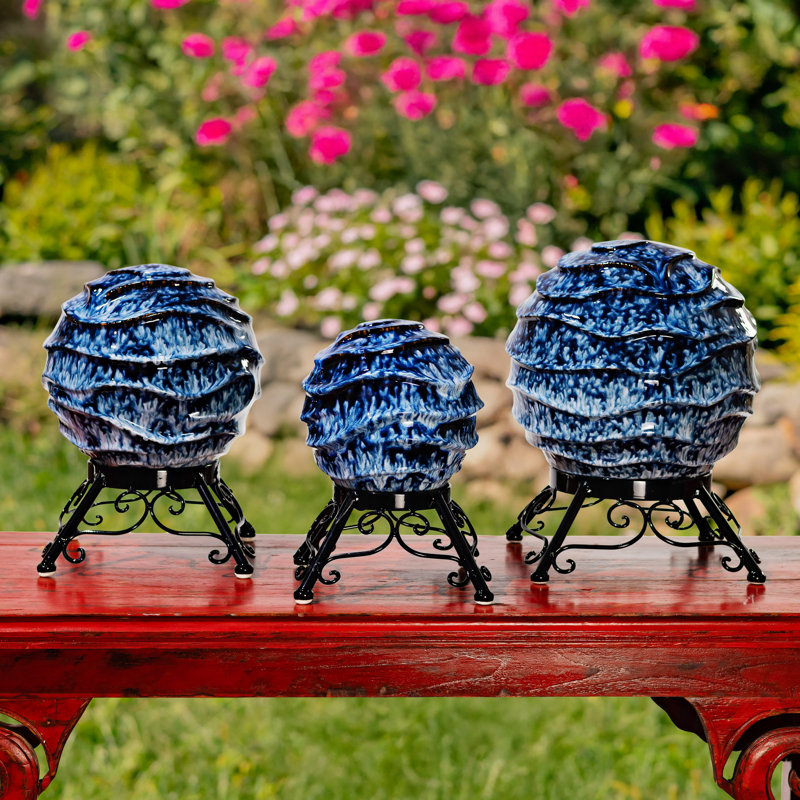 Ensemble de 3 décorations de table en céramique assorties "Florence" (ensemble de 3), Marine