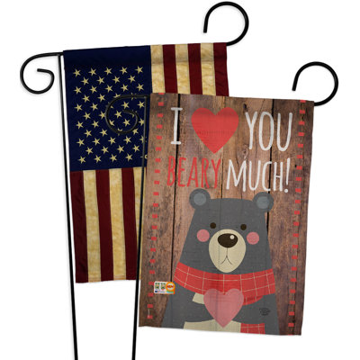 Double Sided 18.5'' H x 13'' W Polyester Valentine's Day Garden Flag