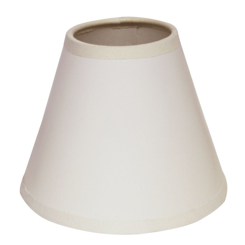 Ensemble de 6 abat-jour lustre en parchemin, H 4 po x l 4 po x P 4 po, Blanc brillant