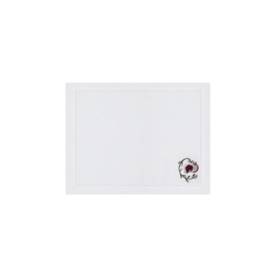 Fruit Motif Embroidered Linen Placemats
