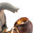 18.5"H 4-Tiered Elephant and Pot Polyresin Outdoor Fountain with Pump and LED Light (KD)