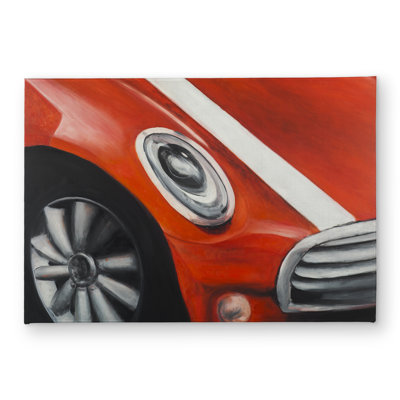 Red Car with White Stripes Door Mat | Contemporary Home Decor