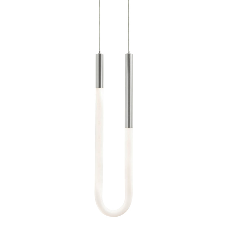 Adel Single LED Pendant, Satin Nickel