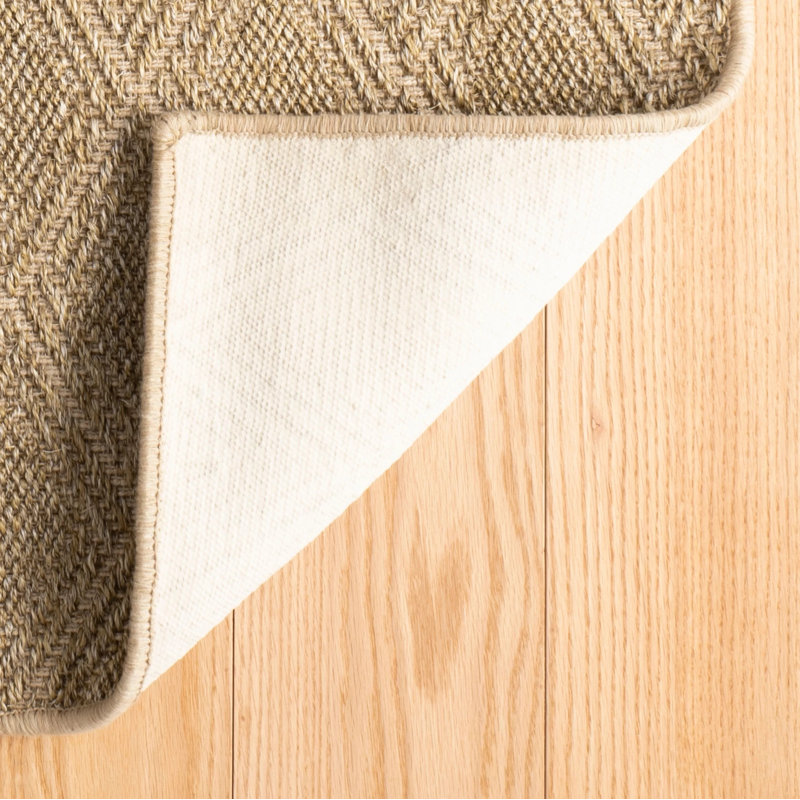 Tapis en sisal tissé naturel Diamond, Rectangle 9 pi 6 po x 13 pi 6 po