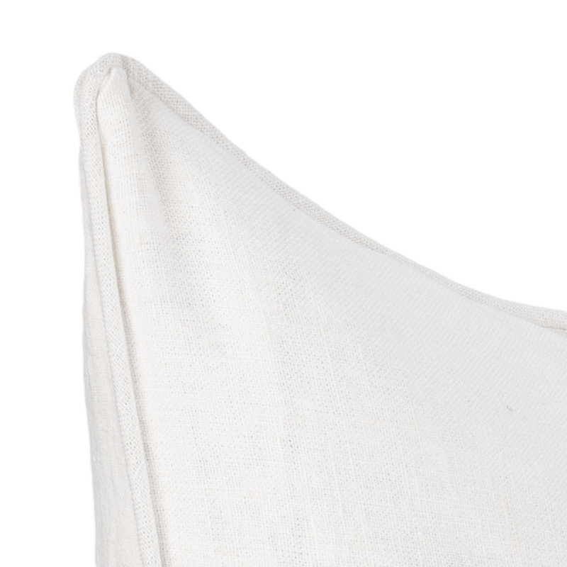 Bedford Linen Square Indoor/Outdoor Pillow Cover & Insert, Ivory