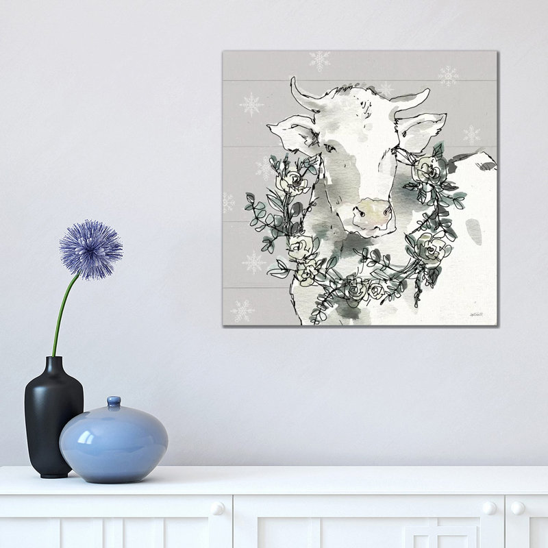 Modern Farmhouse XII Snowflakes by Anne Tavoletti - Wrapped Canvas Gallery-Wrapped Canvas Giclée, 45.72 cm H x 45.72 cm W