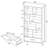 Dylan Weathered Grey 4-Shelf Storage Bookshelf-1222892497