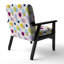 Fauteuil d'appoint rembourré à motif multicolore