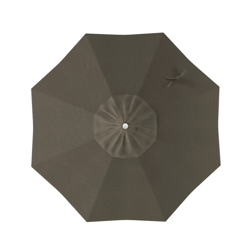 Parasol de marché 7,5', Blanc, Taupe, Sunbrella®