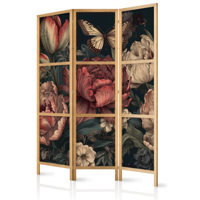 171cm H Solid Wood Folding Room Divider
