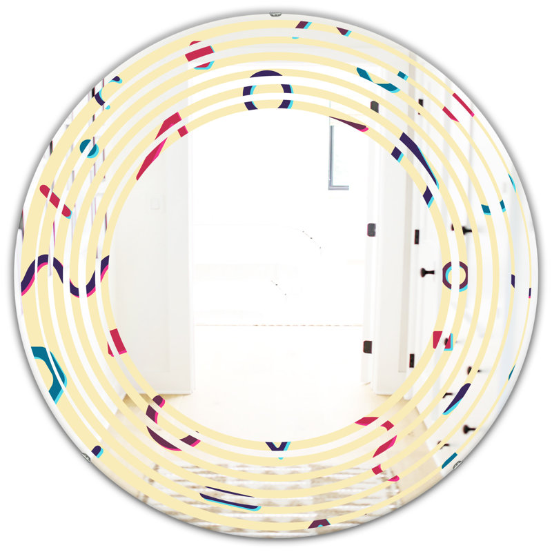 Miroir mural abstrait abstrait VI Wave, H 23,6 po x l 23,6 po