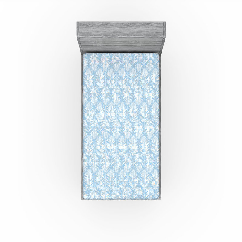Drap-housse , Drap-housse simple TG, Bleu pâle / blanc