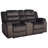 Jacobo Wood & Fabric Loveseat With Dual Recliner -834594589