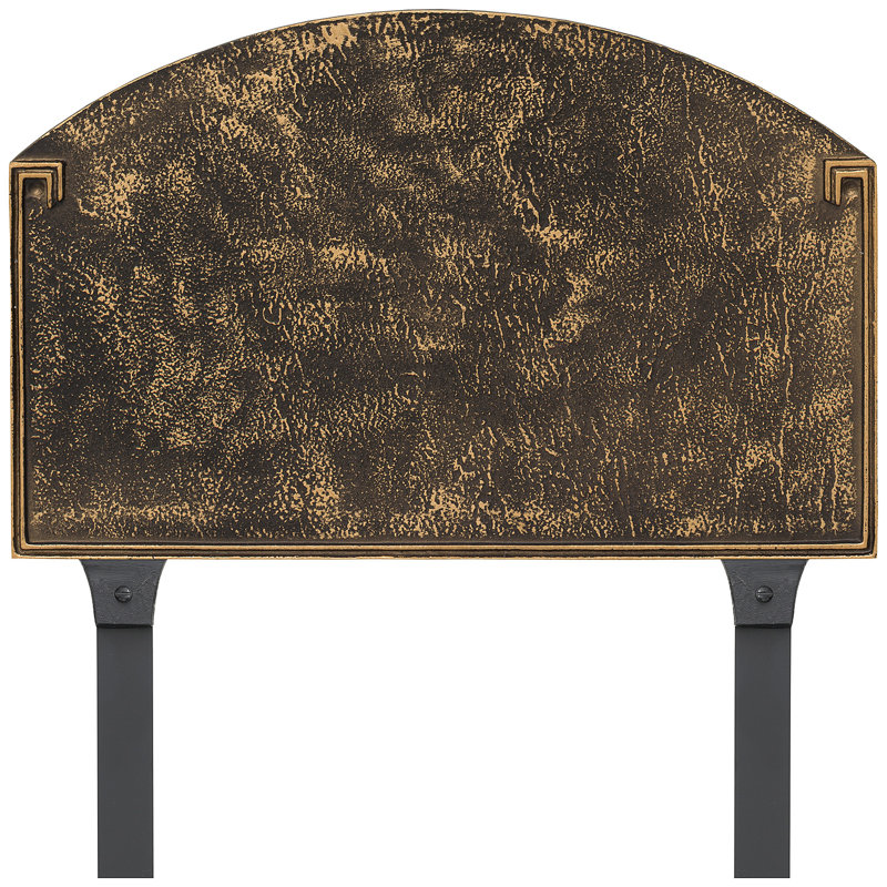 Georgetown 2-Line Lawn Address Sign, Aged Bronze/Gold, Yes