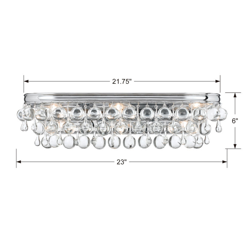 Freddy 6-Light Dimmable Vanity Light, Polished Chrome