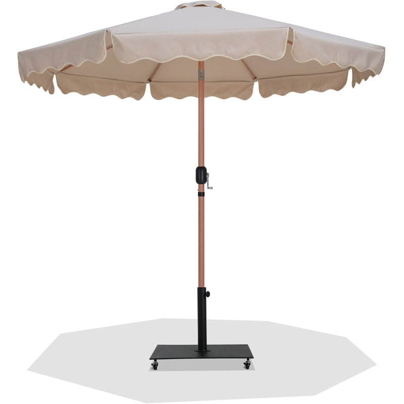 Ensemble de parasol en aluminium avec passepoil Amalfi