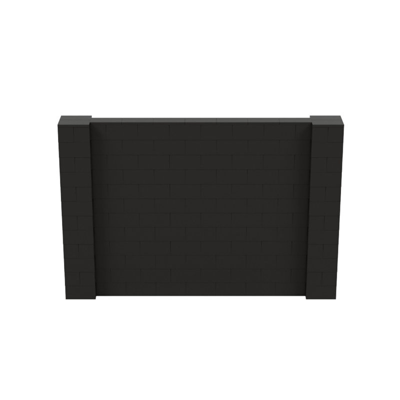 Cloison 1 panneau autoportante, Noir, H 72 po x l 108 po x P 12 po 