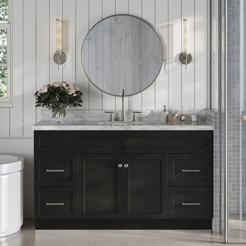 Paulla 60'' Single Bathroom Vanity Base Only, Black