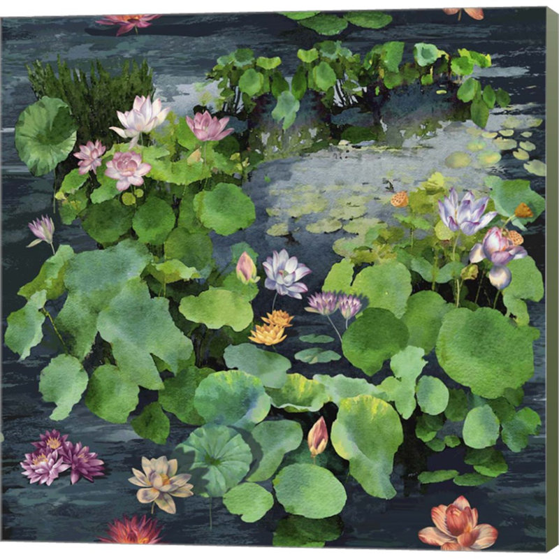 «Arcadian Lily Pond» par Bill Jackson, reproduction sur toile, H 24 po x l 24 po x P 1,5 po