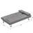 Sofa Bed with Armrest two holders WOOD FRAME, STAINLESS LEG, FUTON GREY Unavailable-807763313