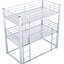 Lit superposé simple en métal, argenté - Robuste et soucieux de l'espace, mesure, sans sommier, facile à construire avec instructions d'assemblage