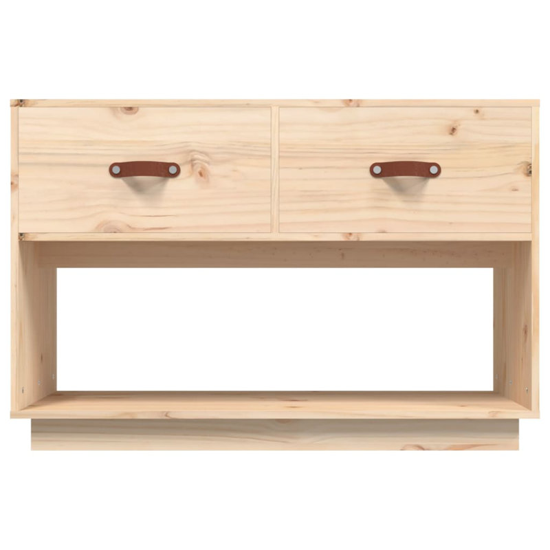 Karendeep Unfinished TV Stand for TVs up to 40", Light Oak
