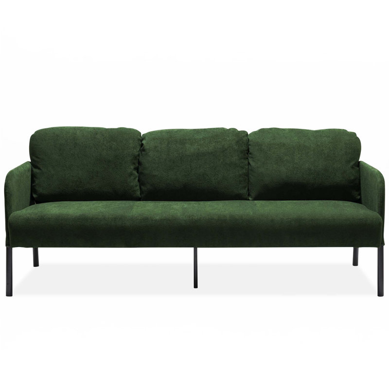 Canapé 3 places en tissu de polyester, Vert