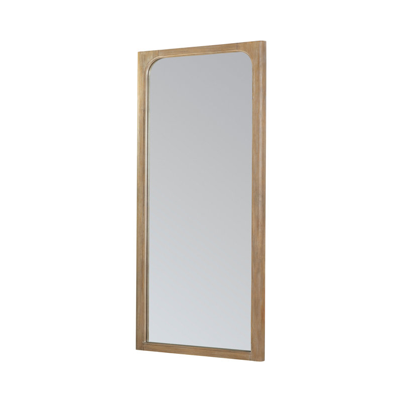 36.40" W Coastal Floor Mirror, Weathered Mango