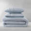 Ensemble de couette surdimensionné jacquard en fil de coton teint en blanc/taupe, 3 pièces, grand lit/queen-135104535-135104536