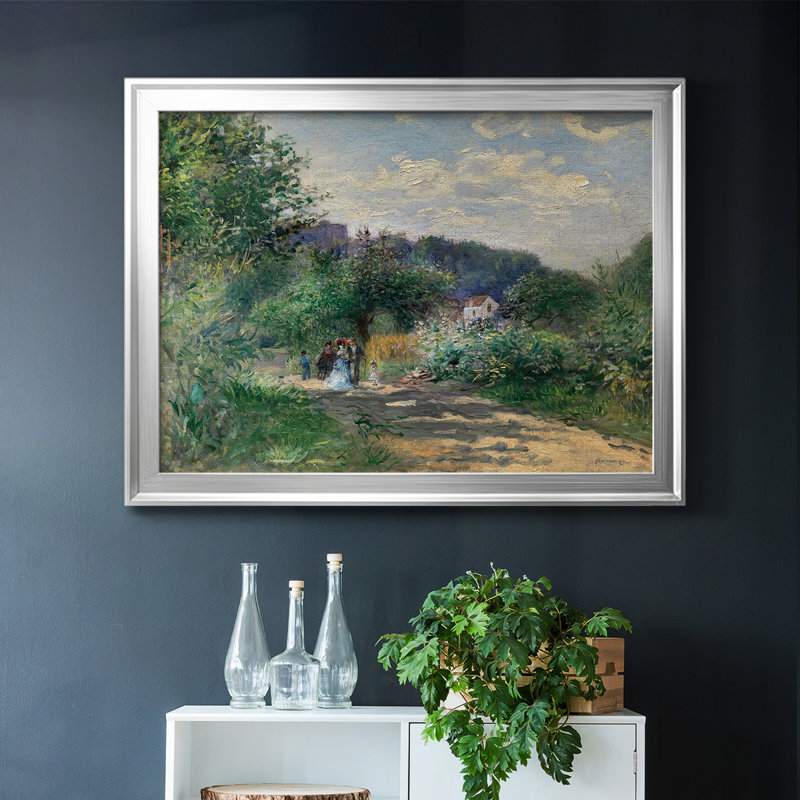 A Road In Louveciennes, reproduction d'art sur toile, Argent, H 14 po x l 20 po x P 1,5 po