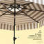 Élégant parasol de patio à 2 niveaux, métal et polyester, design moderne pour l'extérieur