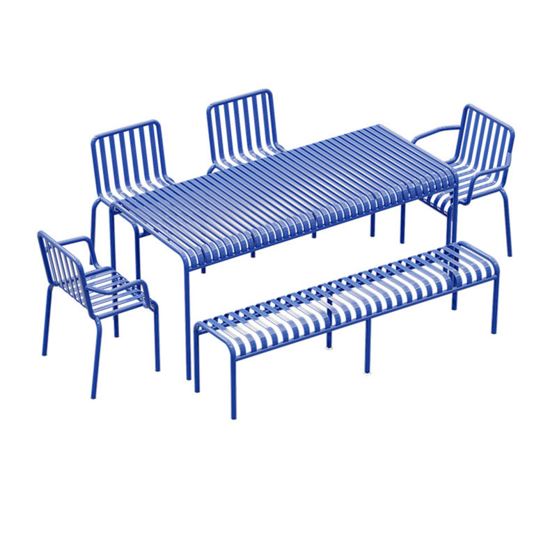 Ensemble de table et de chaises pour l'extérieur, H 29,53 po x L 70,87 po x l 27,56 po
