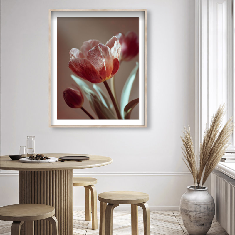 Muse of Spring Framed Graphic Art, 37.5"H x 31.5"W, Natural Oak Shadowbox