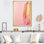 Boho Glam or et plumes roses élégantes sur toile