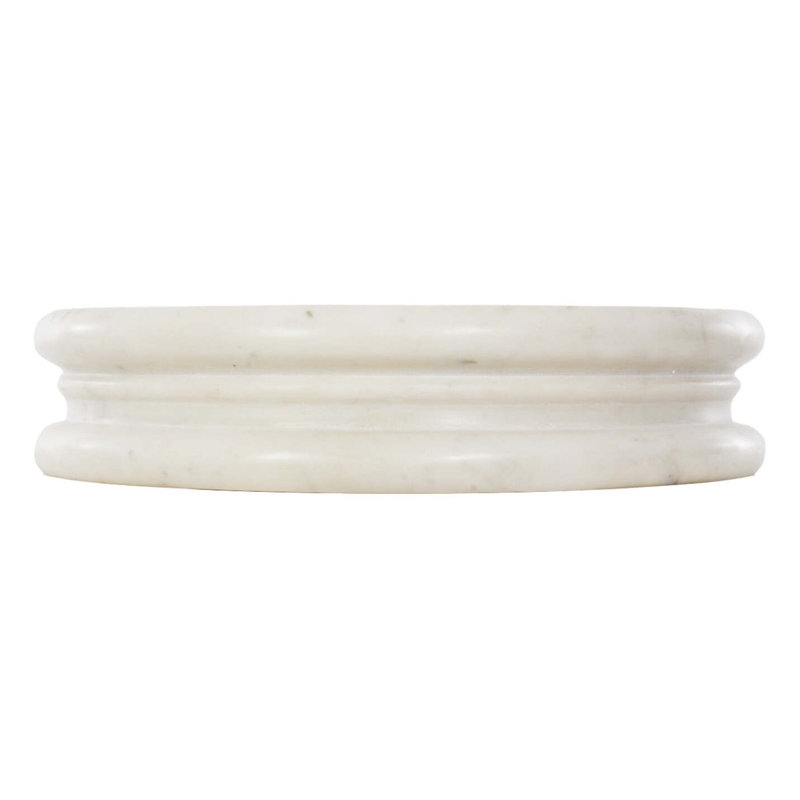 Handmade Marble Decorative Bowl, 3" H x 14" W x 14" D