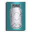 Art mural en métal luxueux «Pop Art Mason Jar Blue» par Linda Woods, 12 po x 16 po-106631880