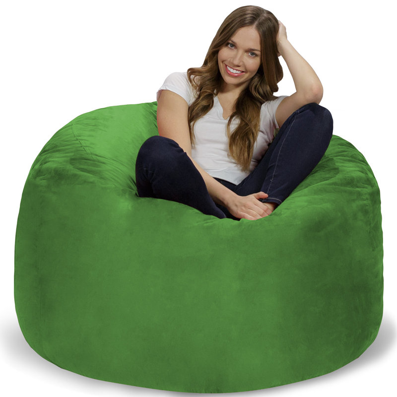 Bean Bag Chair - Shredded Memory Foam Filled Round Furniture Bean Bag Chair with Removable and Machine Washable Cover - Bean Bag Sofa Lounge Chair with Soft Micro Fiber Cover  - Bean Bags in Multiple Colors and Sizes