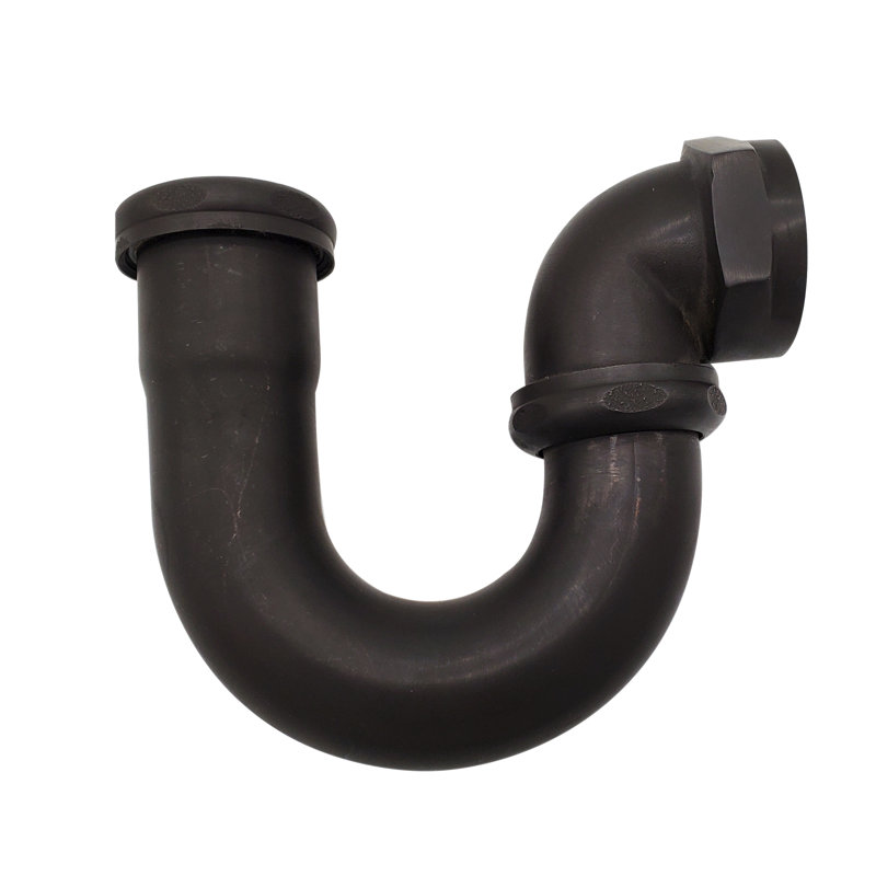 1-1/2 x 1-1/4" Brass LA Style Code P-Trap, Oil Rubbed Bronze