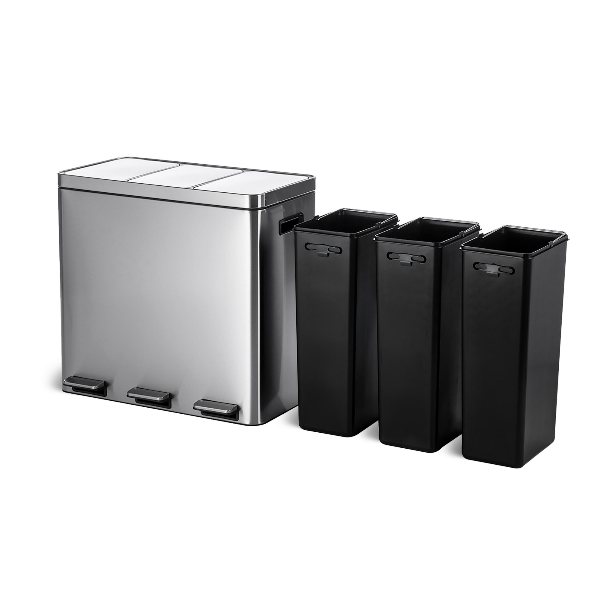Home Zone Living 15.9 Gallon Stainless Steel Step On Trash Can & Reviews | Wayfair