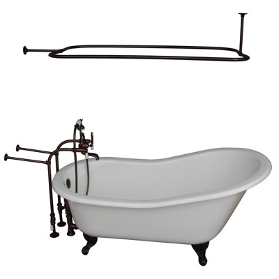 Baignoire de trempage à pattes 61" x 31" moulée en fonte Griffin