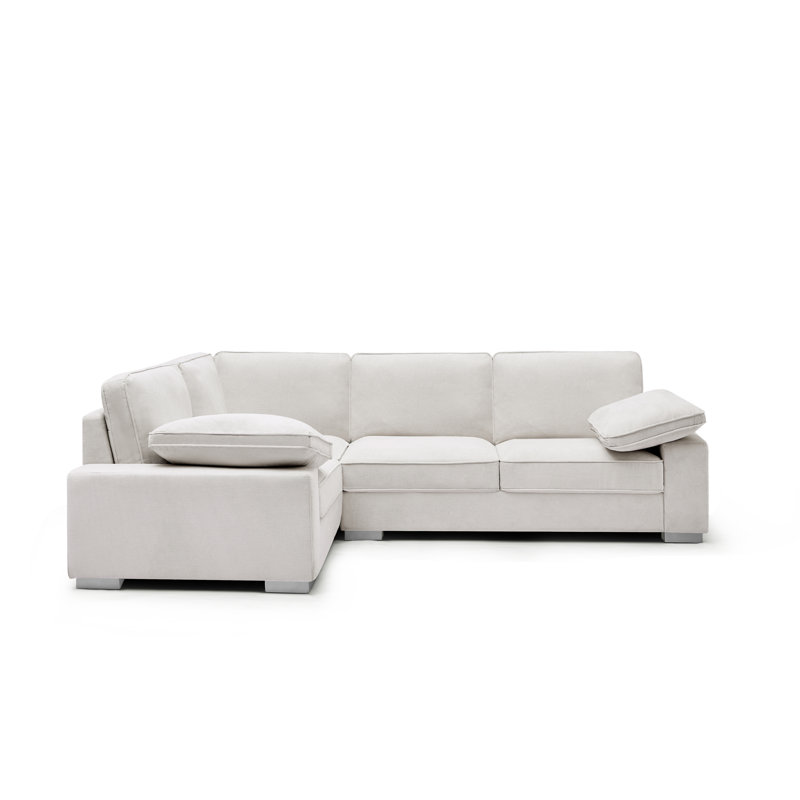 Ascot Left - Hand Corner Sofa 4 Seater Sofa With Chaise , Beige Linen