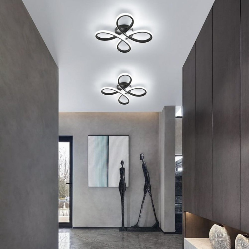 Semi Flush Mount, Black