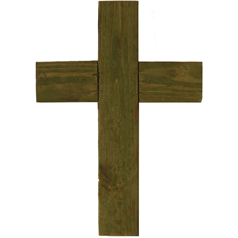Handmade Traditional Religious & Spiritual Wall Decor, Restoration Green, 24" H x 16" W x 1.5" D